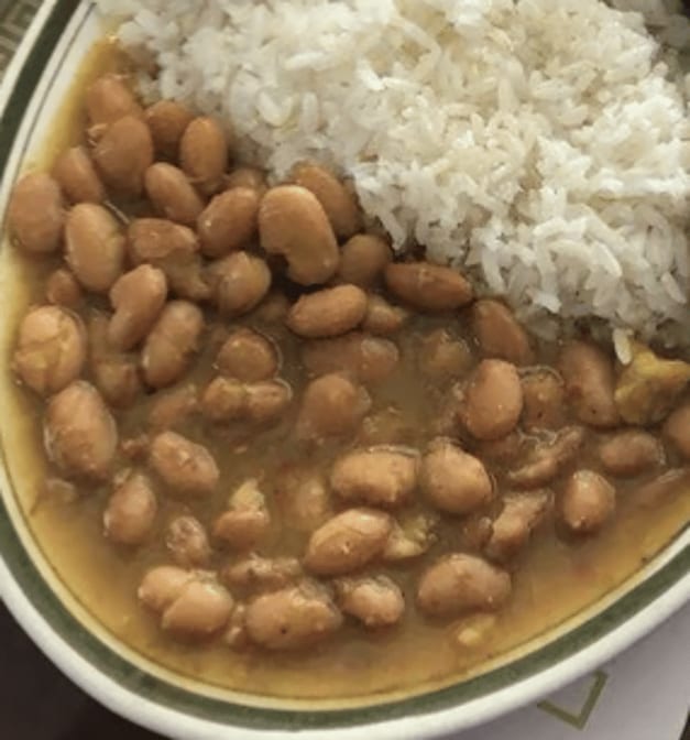 Arroz Y Frijoles / White Rice & Beans.