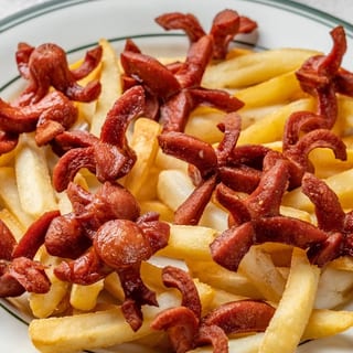 Salchipapas Con Papa Frita