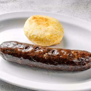 Morcilla Con Arepa / Colombian Blood Sausage