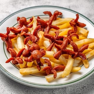 Salchipapas Con Papas Fritas / Hot Dog with French Fries