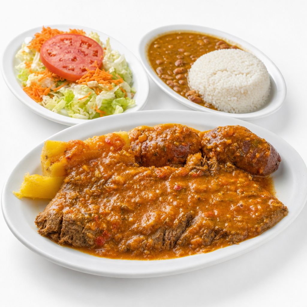 Sobrebarriga en Salsa / Flank Steak on a House Sauce.
