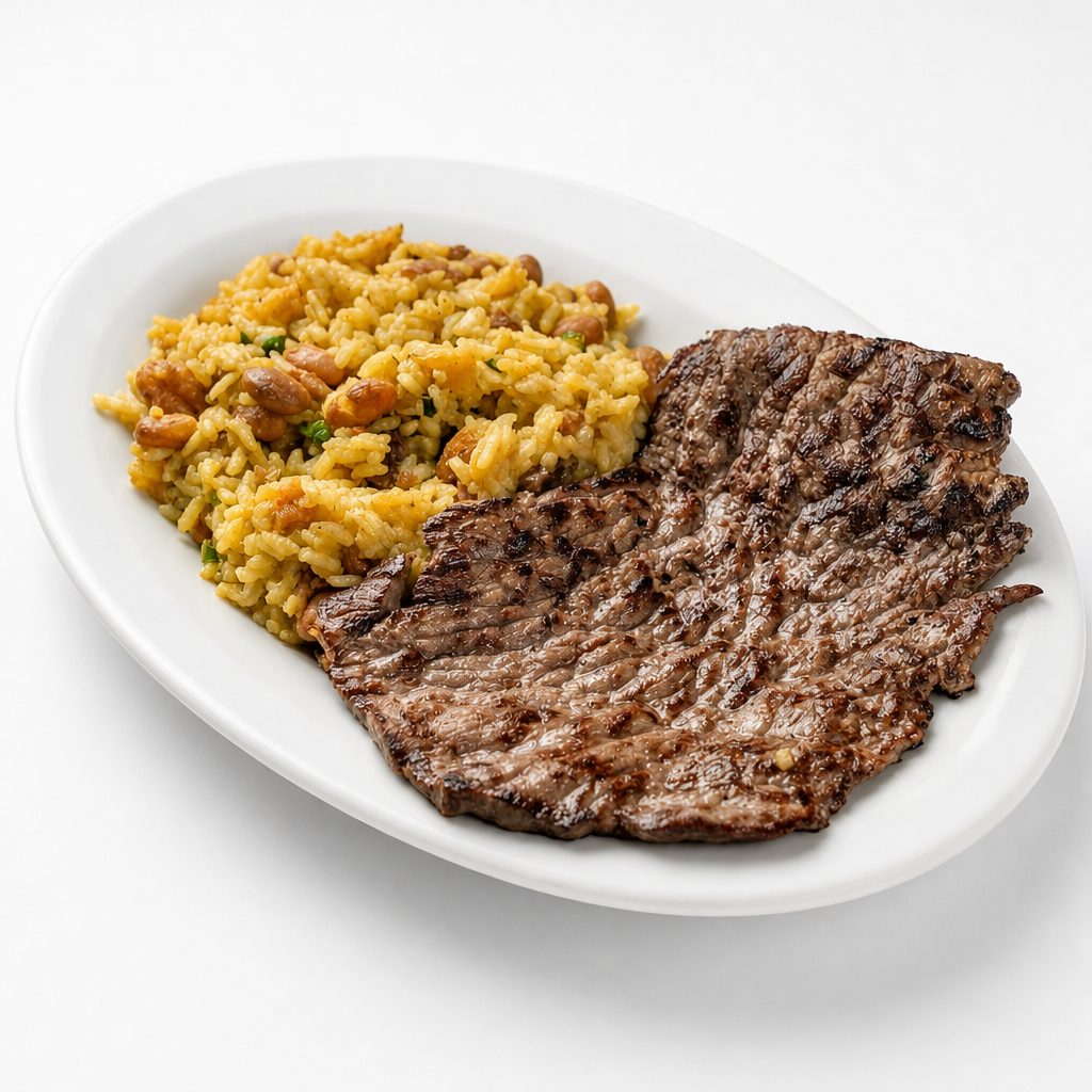 Carne Asada Con Calentado.