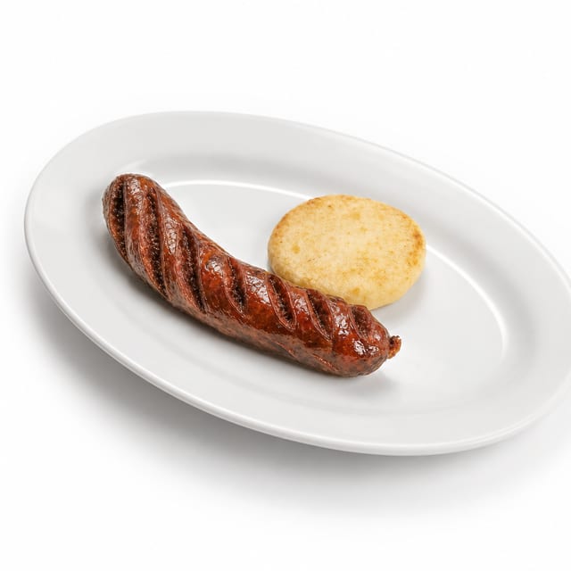 Chorizo Con Arepa.