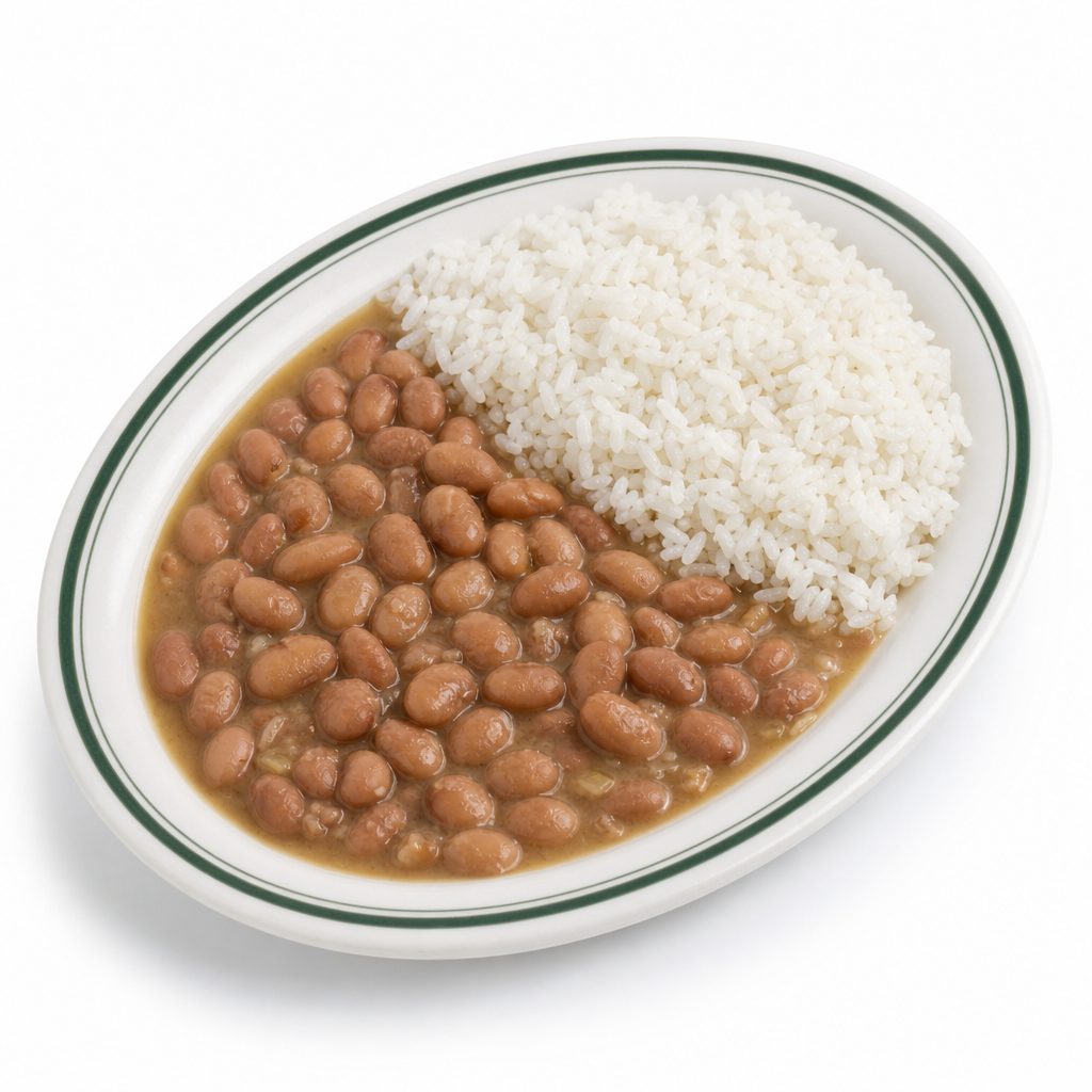 Arroz Y Frijoles / White Rice & Beans.