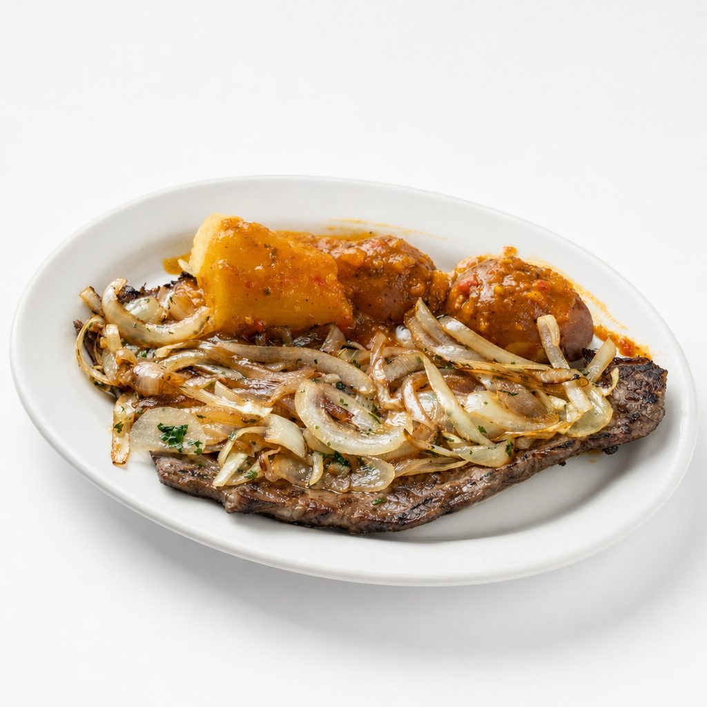 Carne Asada Encebollada.