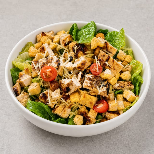 Ensalada César De Pollo a La Plancha / Grilled Chicken Caesar Salad.