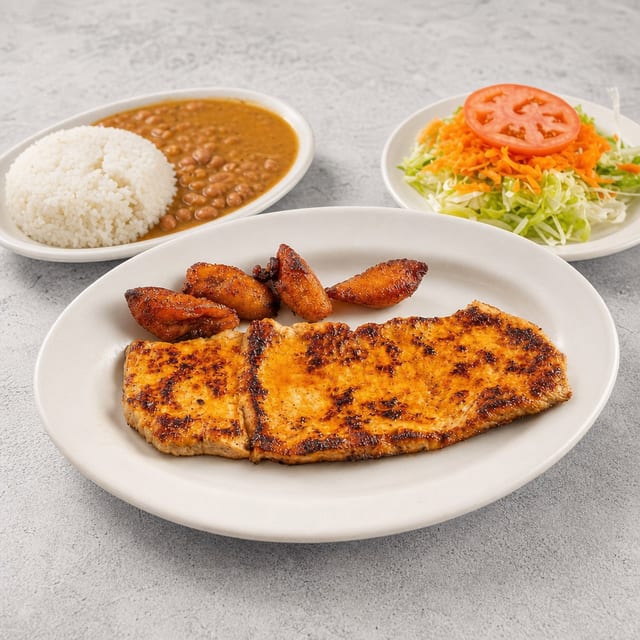 Lomo De Cerdo / Grilled Pork Loin Cutlet.