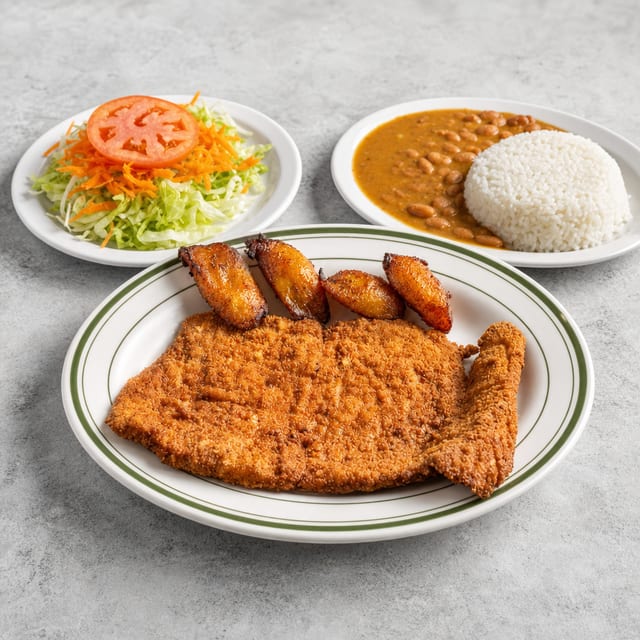Chuleta Empanizada / Breaded Fried Pork Loin Cutlet.