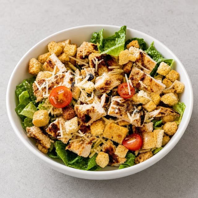 Ensalada César De Pollo a La Plancha / Grilled Chicken Caesar Salad.
