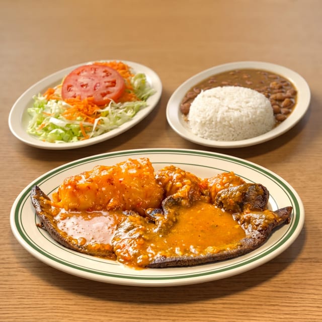 Carne Asada / Grilled Top Round Steak.
